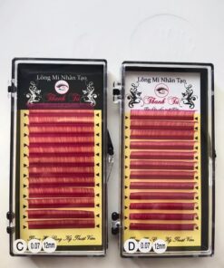 Lông mi Khay classic Màu Hồng 0.07( Pink Eyelashes)- Xường Sản Xuất Lông Mi Thanh Tú EyeLash.